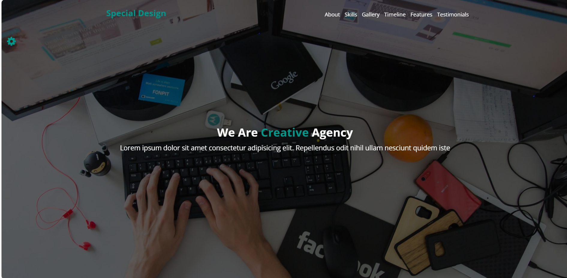 Creative agency homepage