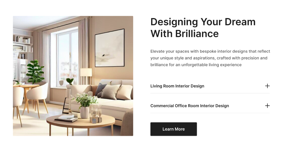 Furniture collection showcase