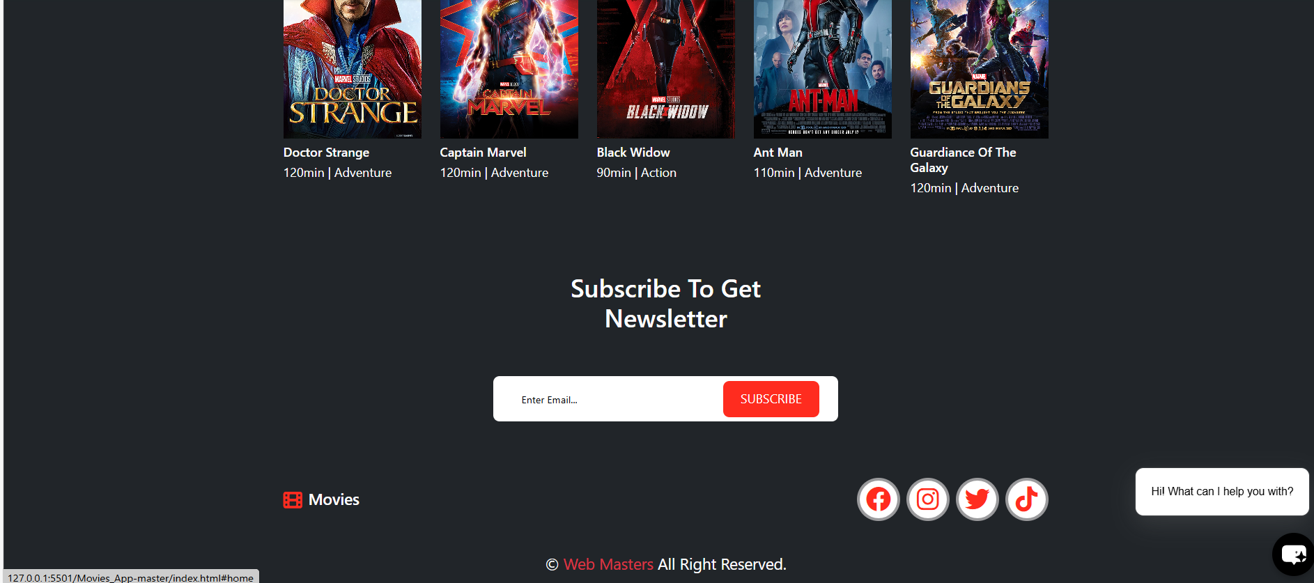 Movie search results